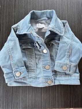 The Children's Place Light Wash Denim Jacket - Blue Baby girl 0-3 Mo